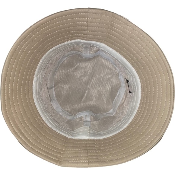 HIPSTER Smily Face Bucket Hat - Tan - Adult Hat - Picture 4 of 5